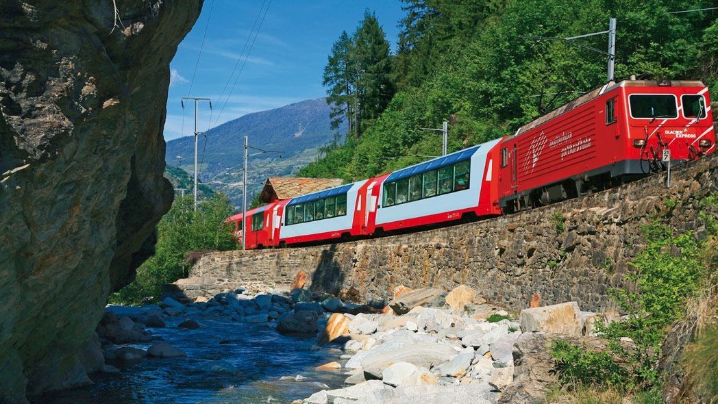 Glacier Express from Zermatt to St Moritz